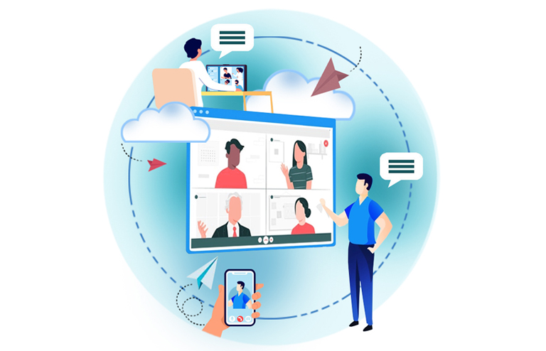A collaboration tool that enables companies to organize face to face online video conferences with colleagues and partners